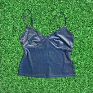 Wild Fable Pastel Blue Velvet Camisole Top